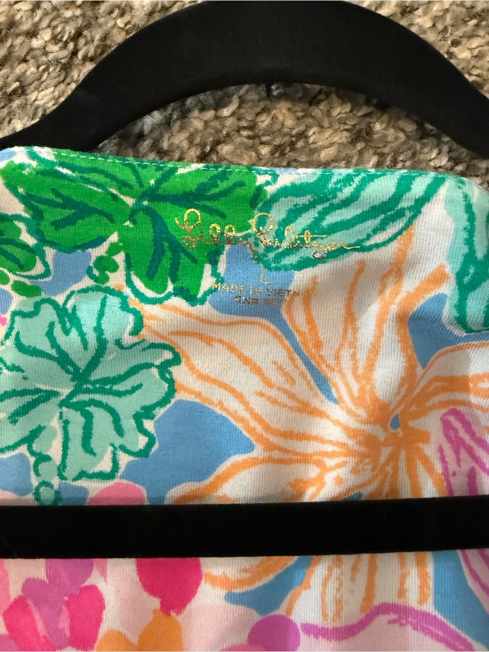 Lilly Pulitzer Pink Floral Maxi Skirt and top with Green Accents - Picture 2 of 5